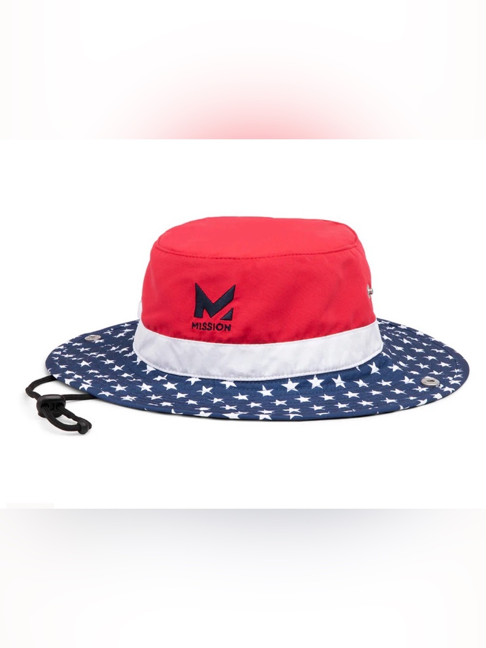 Mission Unisex Cooling Bucket Hat Red, White & Blue Stars & Stripes